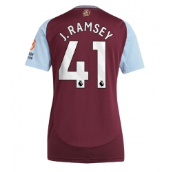 Strój piłkarski Aston Villa Jacob Ramsey #41 Koszulka Podstawowej damskie 2024-25 Krótki Rękaw
