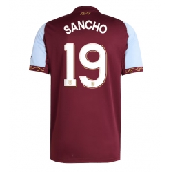 Strój piłkarski Aston Villa Jadon Sancho #19 Koszulka Podstawowej 2025-26 Krótki Rękaw