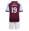 Strój piłkarski Aston Villa Jadon Sancho #19 Koszulka Podstawowej dziecięce 2025-26 Krótki Rękaw (+ Krótkie spodenki)