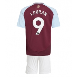 Strój piłkarski Aston Villa Jhon Duran #9 Koszulka Podstawowej dziecięce 2024-25 Krótki Rękaw (+ Krótkie spodenki)
