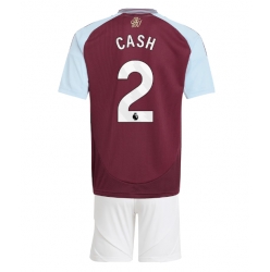 Strój piłkarski Aston Villa Matty Cash #2 Koszulka Podstawowej dziecięce 2024-25 Krótki Rękaw (+ Krótkie spodenki)