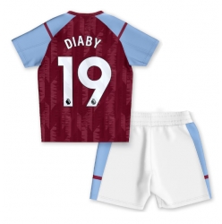 Strój piłkarski Aston Villa Moussa Diaby #19 Koszulka Podstawowej dziecięce 2023-24 Krótki Rękaw (+ Krótkie spodenki)