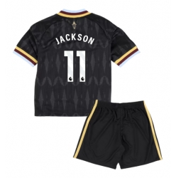 Strój piłkarski Aston Villa Nicolas Jackson #11 Koszulka Wyjazdowej dziecięce 2026-27 Krótki Rękaw (+ Krótkie spodenki)