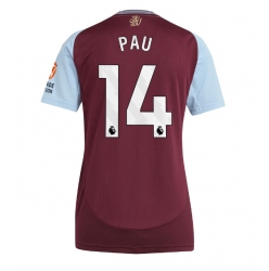 Strój piłkarski Aston Villa Pau Torres #14 Koszulka Podstawowej damskie 2024-25 Krótki Rękaw