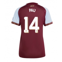 Strój piłkarski Aston Villa Pau Torres #14 Koszulka Podstawowej damskie 2025-26 Krótki Rękaw