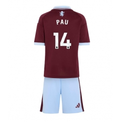Strój piłkarski Aston Villa Pau Torres #14 Koszulka Podstawowej dziecięce 2026-27 Krótki Rękaw (+ Krótkie spodenki)