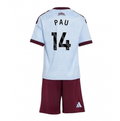 Strój piłkarski Aston Villa Pau Torres #14 Koszulka Trzeciej dziecięce 2026-27 Krótki Rękaw (+ Krótkie spodenki)