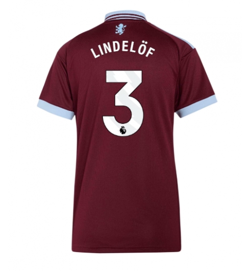 Strój piłkarski Aston Villa Victor Lindelof #3 Koszulka Podstawowej damskie 2026-27 Krótki Rękaw Strój piłkarski Aston Villa Victor Lindelof #3 Koszulka Podstawowej damskie 2026-27 Krótki Rękaw