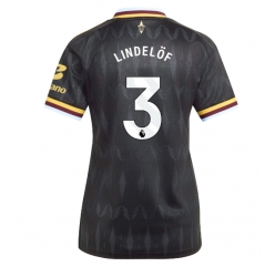 Strój piłkarski Aston Villa Victor Lindelof #3 Koszulka Wyjazdowej damskie 2026-27 Krótki Rękaw