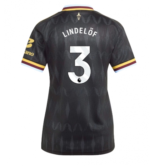 Strój piłkarski Aston Villa Victor Lindelof #3 Koszulka Wyjazdowej damskie 2026-27 Krótki Rękaw Strój piłkarski Aston Villa Victor Lindelof #3 Koszulka Wyjazdowej damskie 2026-27 Krótki Rękaw