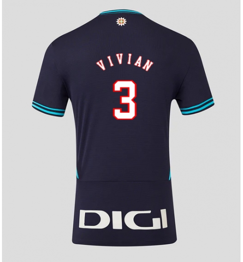 Strój piłkarski Athletic Bilbao Dani Vivian #3 Koszulka Wyjazdowej 2025-26 Krótki Rękaw Strój piłkarski Athletic Bilbao Dani Vivian #3 Koszulka Wyjazdowej 2025-26 Krótki Rękaw