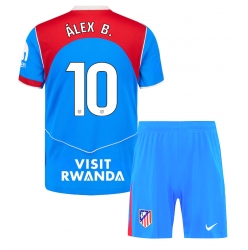 Strój piłkarski Atletico Madrid Alex Baena #10 Koszulka Trzeciej dziecięce 2025-26 Krótki Rękaw (+ Krótkie spodenki)