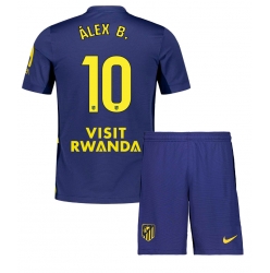 Strój piłkarski Atletico Madrid Alex Baena #10 Koszulka Wyjazdowej dziecięce 2025-26 Krótki Rękaw (+ Krótkie spodenki)