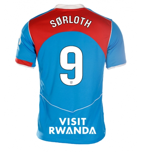 Strój piłkarski Atletico Madrid Alexander Sorloth #9 Koszulka Trzeciej damskie 2025-26 Krótki Rękaw Strój piłkarski Atletico Madrid Alexander Sorloth #9 Koszulka Trzeciej damskie 2025-26 Krótki Rękaw