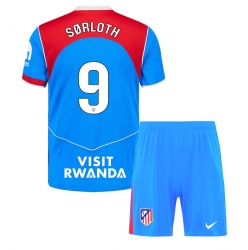 Strój piłkarski Atletico Madrid Alexander Sorloth #9 Koszulka Trzeciej dziecięce 2025-26 Krótki Rękaw (+ Krótkie spodenki)
