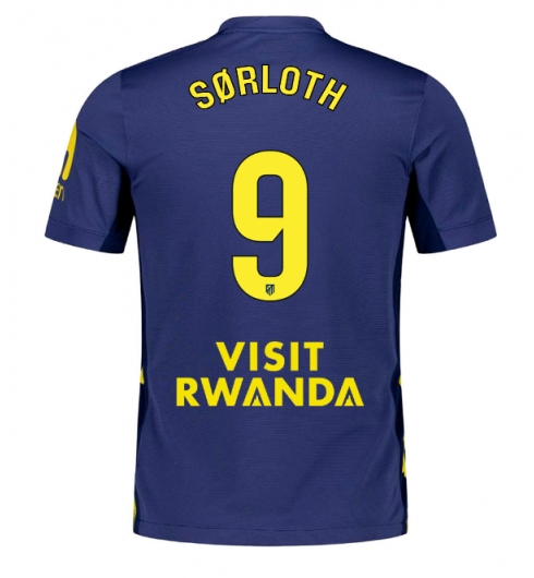 Strój piłkarski Atletico Madrid Alexander Sorloth #9 Koszulka Wyjazdowej 2025-26 Krótki Rękaw Strój piłkarski Atletico Madrid Alexander Sorloth #9 Koszulka Wyjazdowej 2025-26 Krótki Rękaw