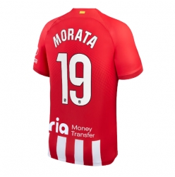 Strój piłkarski Atletico Madrid Alvaro Morata #19 Koszulka Podstawowej 2023-24 Krótki Rękaw