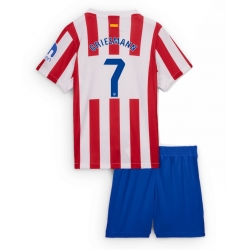 Strój piłkarski Atletico Madrid Antoine Griezmann #7 Koszulka Podstawowej dziecięce 2025-26 Krótki Rękaw (+ Krótkie spodenki)