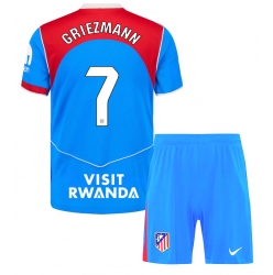 Strój piłkarski Atletico Madrid Antoine Griezmann #7 Koszulka Trzeciej dziecięce 2025-26 Krótki Rękaw (+ Krótkie spodenki)
