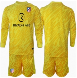 Strój piłkarski Atletico Madrid Bramkarskie Koszulka Trzeciej dziecięce 2024-25 Długi Rękaw (+ Krótkie spodenki)