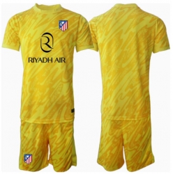 Strój piłkarski Atletico Madrid Bramkarskie Koszulka Trzeciej dziecięce 2024-25 Krótki Rękaw (+ Krótkie spodenki)