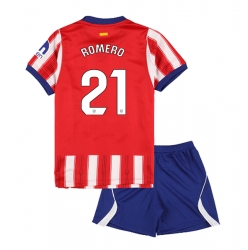Strój piłkarski Atletico Madrid Cristian Romero #21 Koszulka Podstawowej dziecięce 2026-27 Krótki Rękaw (+ Krótkie spodenki)