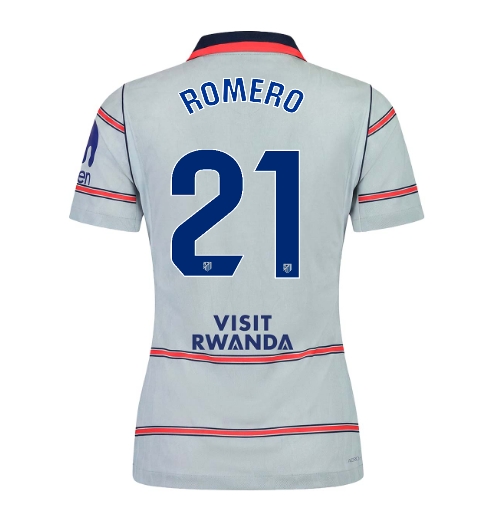 Strój piłkarski Atletico Madrid Cristian Romero #21 Koszulka Trzeciej damskie 2026-27 Krótki Rękaw Strój piłkarski Atletico Madrid Cristian Romero #21 Koszulka Trzeciej damskie 2026-27 Krótki Rękaw