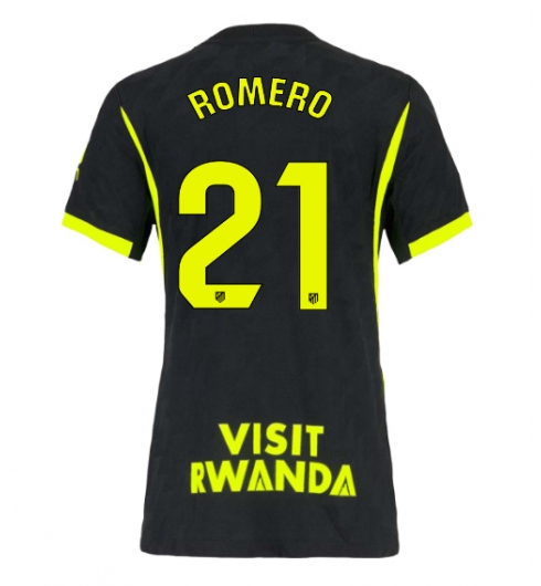 Strój piłkarski Atletico Madrid Cristian Romero #21 Koszulka Wyjazdowej damskie 2026-27 Krótki Rękaw Strój piłkarski Atletico Madrid Cristian Romero #21 Koszulka Wyjazdowej damskie 2026-27 Krótki Rękaw