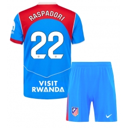 Strój piłkarski Atletico Madrid Giacomo Raspadori #22 Koszulka Trzeciej dziecięce 2025-26 Krótki Rękaw (+ Krótkie spodenki)