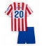 Strój piłkarski Atletico Madrid Giuliano Simeone #20 Koszulka Podstawowej dziecięce 2025-26 Krótki Rękaw (+ Krótkie spodenki)