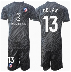 Strój piłkarski Atletico Madrid Jan Oblak #13 Bramkarskie Koszulka Podstawowej dziecięce 2024-25 Krótki Rękaw (+ Krótkie spodenki)