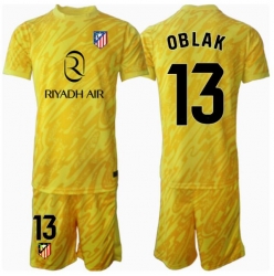 Strój piłkarski Atletico Madrid Jan Oblak #13 Bramkarskie Koszulka Trzeciej dziecięce 2024-25 Krótki Rękaw (+ Krótkie spodenki)