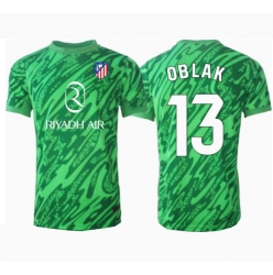 Strój piłkarski Atletico Madrid Jan Oblak #13 Bramkarskie Koszulka Wyjazdowej 2024-25 Krótki Rękaw