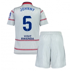 Strój piłkarski Atletico Madrid Johnny Cardoso #5 Koszulka Trzeciej dziecięce 2026-27 Krótki Rękaw (+ Krótkie spodenki)