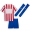 Strój piłkarski Atletico Madrid Koszulka Podstawowej dziecięce 2025-26 Krótki Rękaw (+ Krótkie spodenki)