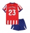 Strój piłkarski Atletico Madrid Morten Hjulmand #23 Koszulka Podstawowej dziecięce 2026-27 Krótki Rękaw (+ Krótkie spodenki)