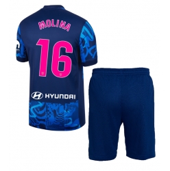 Strój piłkarski Atletico Madrid Nahuel Molina #16 Koszulka Trzeciej dziecięce 2024-25 Krótki Rękaw (+ Krótkie spodenki)