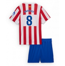 Strój piłkarski Atletico Madrid Pablo Barrios #8 Koszulka Podstawowej dziecięce 2025-26 Krótki Rękaw (+ Krótkie spodenki)