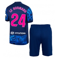 Strój piłkarski Atletico Madrid Robin Le Normand #24 Koszulka Trzeciej dziecięce 2024-25 Krótki Rękaw (+ Krótkie spodenki)