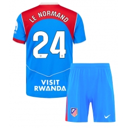 Strój piłkarski Atletico Madrid Robin Le Normand #24 Koszulka Trzeciej dziecięce 2025-26 Krótki Rękaw (+ Krótkie spodenki)
