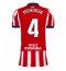 Strój piłkarski Atletico Madrid Rodrigo Mendoza #4 Koszulka Podstawowej damskie 2026-27 Krótki Rękaw Strój piłkarski Atletico Madrid Rodrigo Mendoza #4 Koszulka Podstawowej damskie 2026-27 Krótki Rękaw