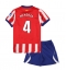 Strój piłkarski Atletico Madrid Rodrigo Mendoza #4 Koszulka Podstawowej dziecięce 2026-27 Krótki Rękaw (+ Krótkie spodenki)