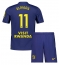 Strój piłkarski Atletico Madrid Thiago Almada #11 Koszulka Wyjazdowej dziecięce 2025-26 Krótki Rękaw (+ Krótkie spodenki)