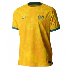 Strój piłkarski Australia Koszulka Podstawowej MŚ 2022 Krótki Rękaw