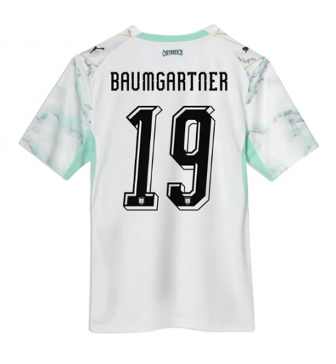 Strój piłkarski Austria Christoph Baumgartner #19 Koszulka Wyjazdowej MŚ 2026 Krótki Rękaw Strój piłkarski Austria Christoph Baumgartner #19 Koszulka Wyjazdowej MŚ 2026 Krótki Rękaw