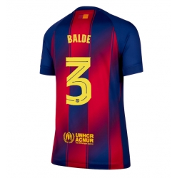 Strój piłkarski Barcelona Alejandro Balde #3 Koszulka Podstawowej damskie 2025-26 Krótki Rękaw