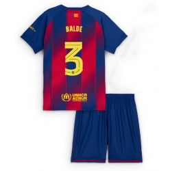 Strój piłkarski Barcelona Alejandro Balde #3 Koszulka Podstawowej dziecięce 2025-26 Krótki Rękaw (+ Krótkie spodenki)
