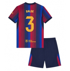 Strój piłkarski Barcelona Alejandro Balde #3 Koszulka Podstawowej dziecięce 2026-27 Krótki Rękaw (+ Krótkie spodenki)