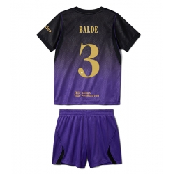 Strój piłkarski Barcelona Alejandro Balde #3 Koszulka Wyjazdowej dziecięce 2026-27 Krótki Rękaw (+ Krótkie spodenki)