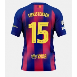 Strój piłkarski Barcelona Andreas Christensen #15 Koszulka Podstawowej 2025-26 Krótki Rękaw